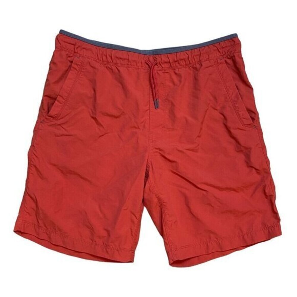 The North Face Home Game Shorts Mens Size M Orange‎ Nylon Pull On 8.5" Inseam
